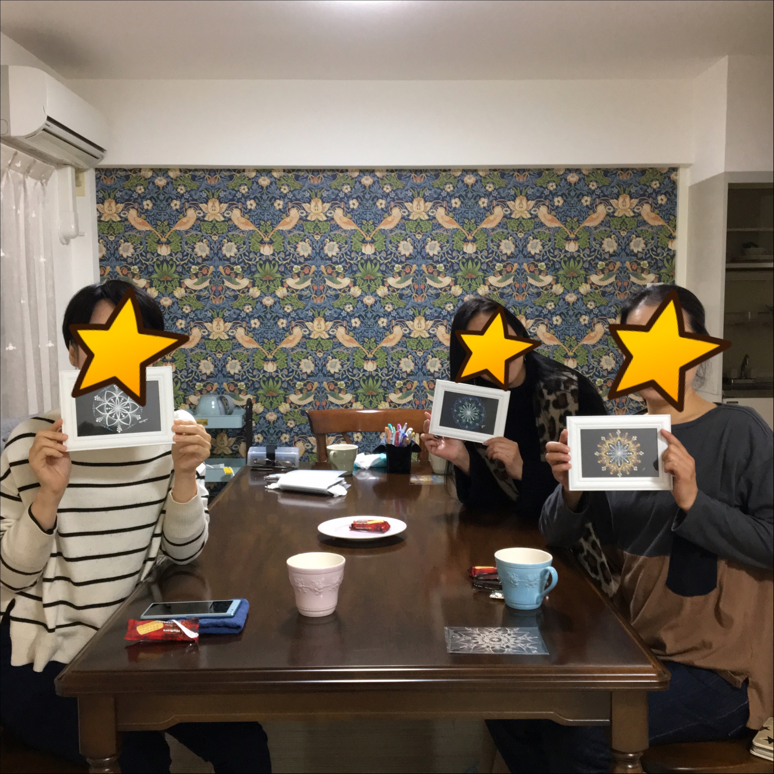 出来上がり!自分で描いた作品は、愛おしいですよ。